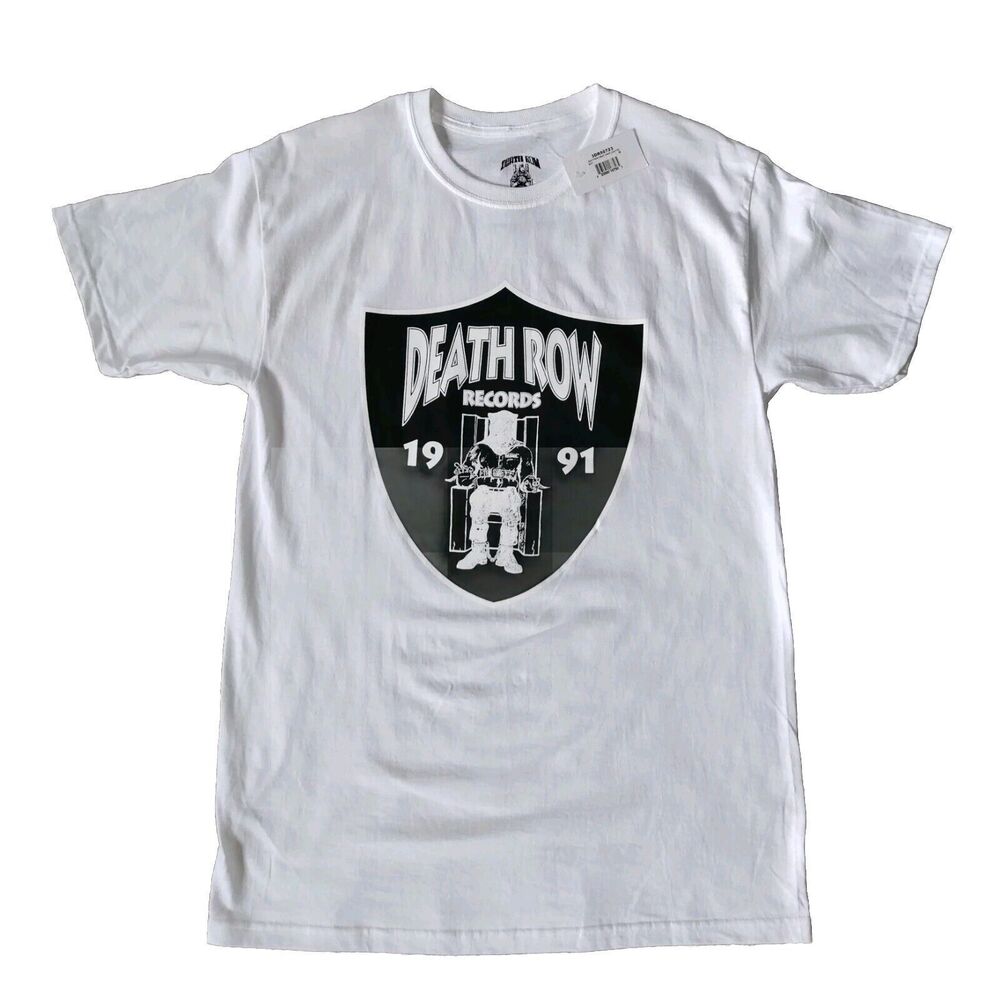 Death Row Records T-shirt White Medium - New